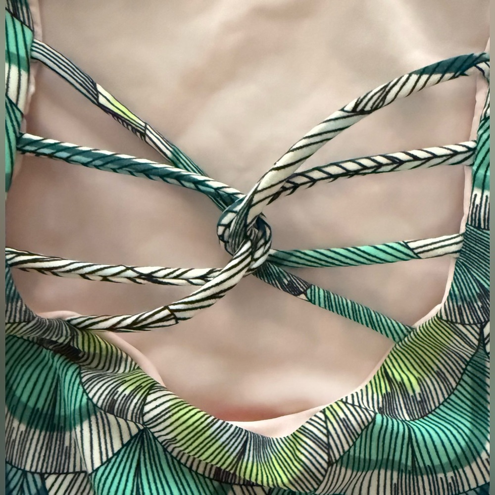 Mara Hoffman Swim Backless Feather Print One Piece Swimsuit Size XS NWT - Picture 7 of 11